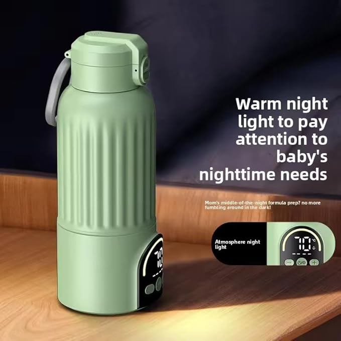 Portable Bottle Warmer for Travel - 140W Ultra-Fast Baby Bottle Warmer & Milk Warmer | 500ml Travel Bottle Warmer with 316 Stainless Steel & Temp Control - Portable Milk Warmer for Breastmilk Formula