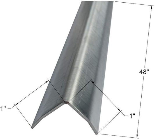 Brushed 304 Stainless Steel Corner Guards, 48" Wall Protectors, 20ga & 16ga, Available in 1/2" to 4", Multi-Pack Options (1, 2, 5, or 10) (5, 1 x 1, 16ga, with Hug Edges)
