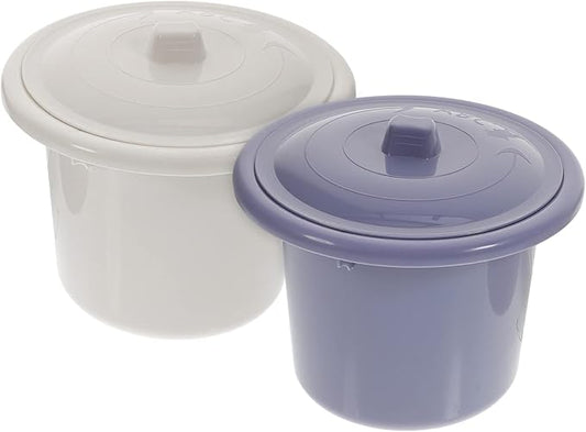 SHOWERORO 2pcs Spittoon for Elderly Men Car Containers with Lids Travel Potty Portable Pot Chamber Pot Adult Urinal Pail Pot Convenient Potty Adult Spittoon