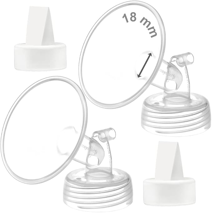Maymom 18mm Flange and Duckbill Valve Compatible with Spectra S1 Spectra S2 Spectra 9 Plus Not Original Spectra Pump Parts Replace Spectra S2 Pump Parts Spectra Flange Spectra Duckbill Valve
