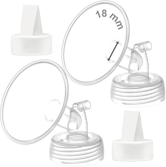 Maymom 18mm Flange and Duckbill Valve Compatible with Spectra S1 Spectra S2 Spectra 9 Plus Not Original Spectra Pump Parts Replace Spectra S2 Pump Parts Spectra Flange Spectra Duckbill Valve