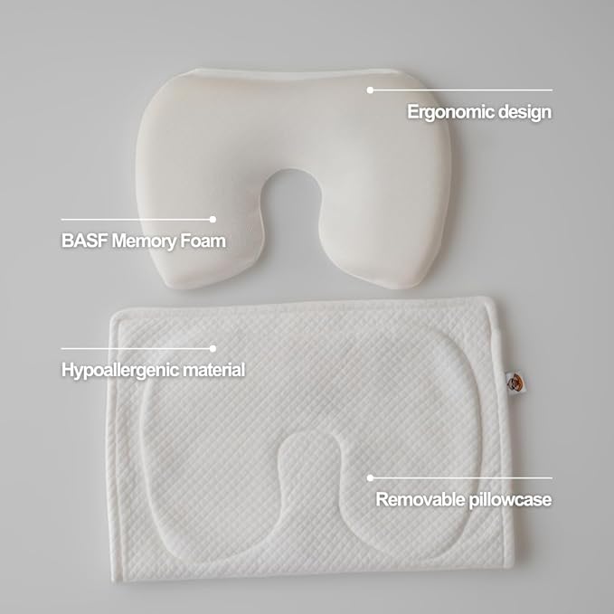 Baby Feeding Arm Pillow – Nursing Arm Pillow for Breastfeeding & Bottle Feeding, Portable Travel Nursing Pillow, Ergonomic Arm Support + Baby Head & Neck Support for Newborn & Infant, Washable