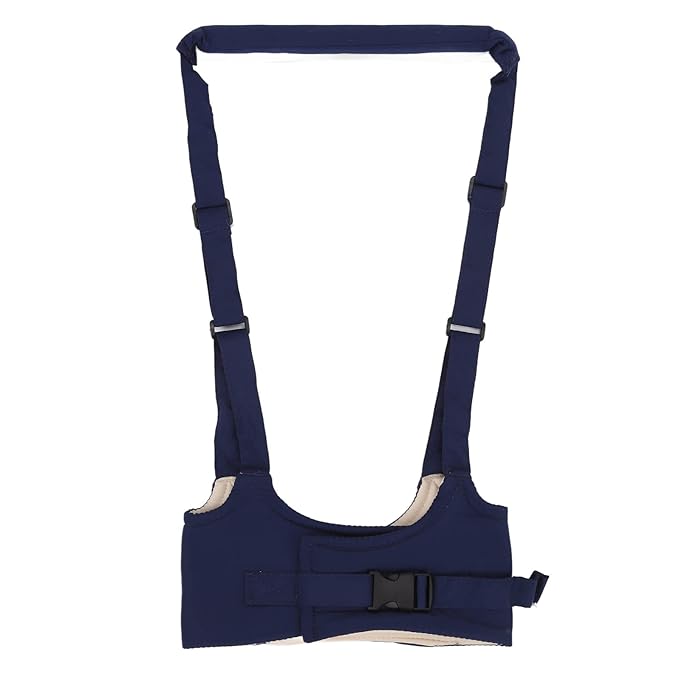 Baby Walking Harness, Absorbent Kids Walker Helper Skin Friendly Prevent Getting Lost Adjustable for Infant (Navy Blue)