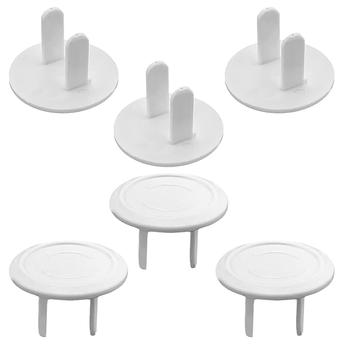 Fielect Outlet Plugs Covers Childproof Outlet Covers Protectors Electric Socket Cover Electrical Protector White 12Pcs
