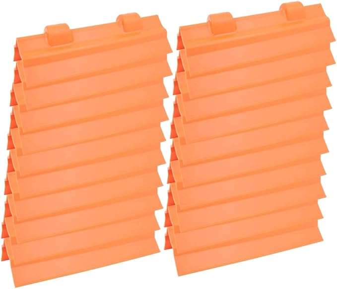 Mytee Products 20 Pack 12" Orange Plastic Flatbed Edge Protector for Cargo Loads & Straps | Plastic Corner Protector Tie Down Webbing Strap Guard for Winch, Ratchet Straps on Flatbed Trailers