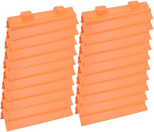 Mytee Products 20 Pack 12" Orange Plastic Flatbed Edge Protector for Cargo Loads & Straps | Plastic Corner Protector Tie Down Webbing Strap Guard for Winch, Ratchet Straps on Flatbed Trailers