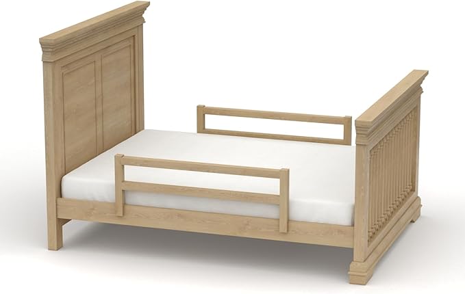 CC KITS Safety Guard Rail for Baby, Kids, and Children - Solid Wood Safety Bed Rail for Toddlers - Easy Installation - Premium Protection for Bunk, Twin, Full, Queen and King Size Beds - (Natural)