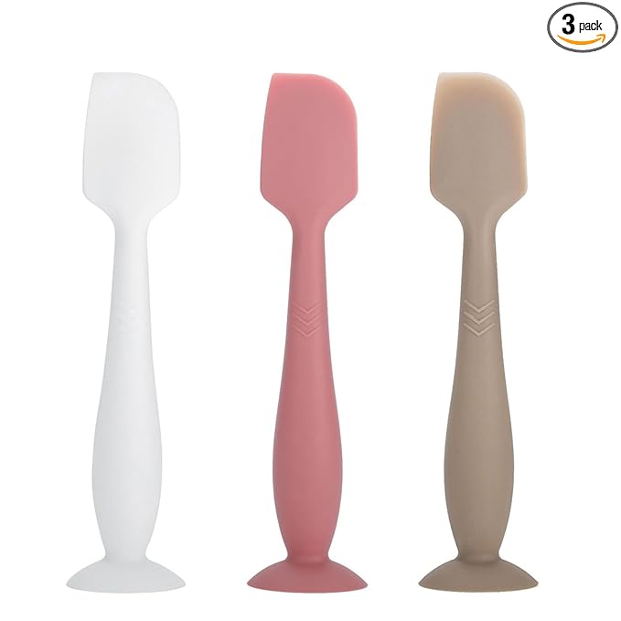 Diaper Cream Spatula Butt Spatula Baby Diaper Spatula, Soft Silicone Butt Paste Spatula Diaper Rash Cream Applicator Diaper Cream Brush with Suction Cup Base