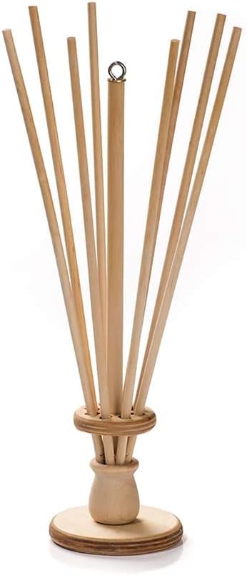 Lehman's Economical and Eco-Friendly Wooden 8-Arm Bag Holder and Bottle Dryer