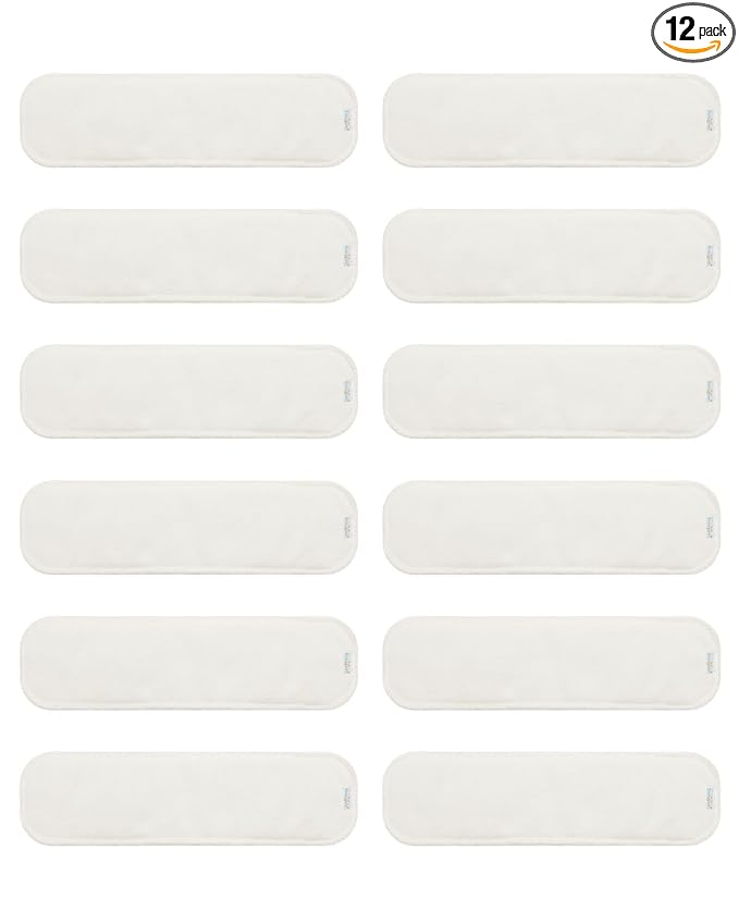babygoal Cloth Diaper Inserts 12pcs,4 Layers Rayon from Bamboo Inserts for babygoal Newborn Cloth Diapers,Small Size
