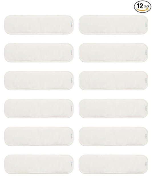 babygoal Cloth Diaper Inserts 12pcs,4 Layers Rayon from Bamboo Inserts for babygoal Newborn Cloth Diapers,Small Size