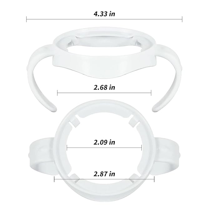 4 Pack Compatible Baby Bottle Handles for Philips Avent Natural Baby Bottles,Baby Bottle Holder - White