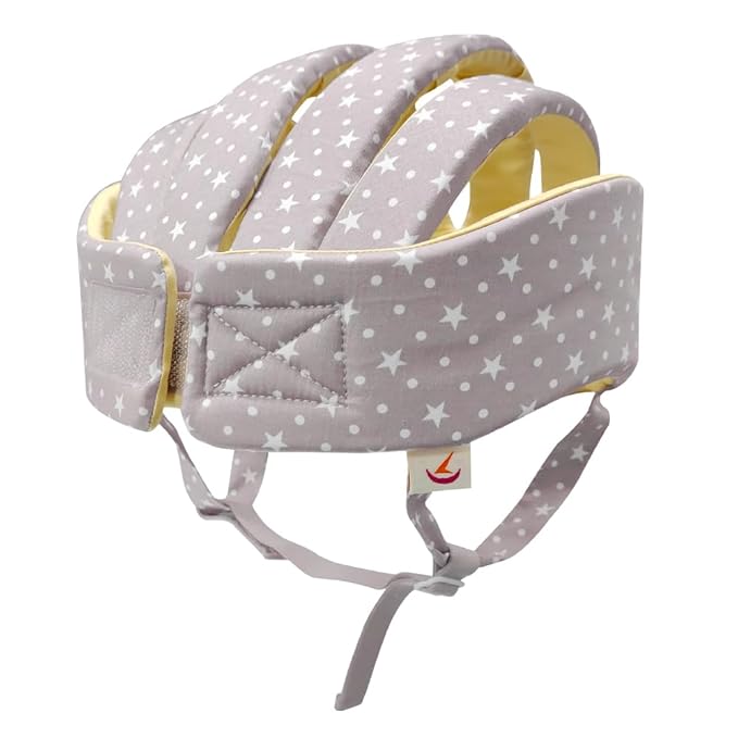 Adjustable Baby Head Protector, Baby Helmets for Crawling Walking Lightweight Safety Infant Helmet Jumping Running Breathable Hat Infant Essentials Toddler Helmets 6-24 Months (Star Gray)