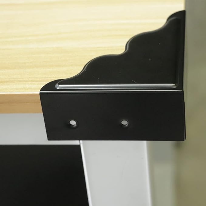 Metal Corner Protector - Set of 4 Black Box Corner Protectors for Edge Safety Guarding Cabinet, Furniture, Desk, and Case. Thickened Hardware for Enhanced Protection