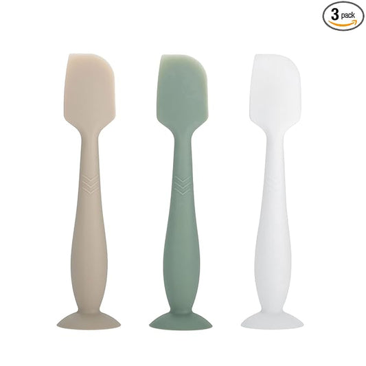 Baby Diaper Cream Spatula - Baby Diaper Rash Cream Applicator for Butt Paste Diaper Cream - Newborn Essentials (green, gray, white)