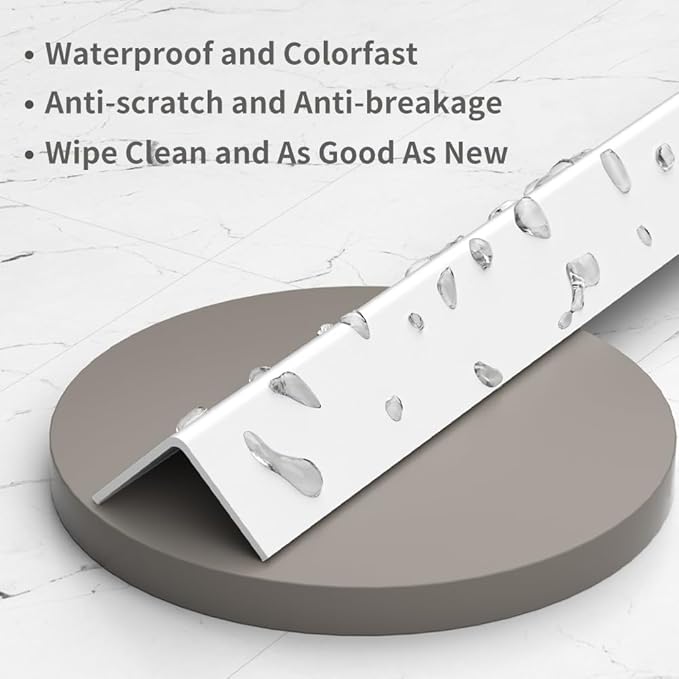 6 Pack Baby Corner Guards, White Self-Adhesive Edge Protectors for Furniture, Tables & Walls, Child Safety Bumpers for Baby Proofing