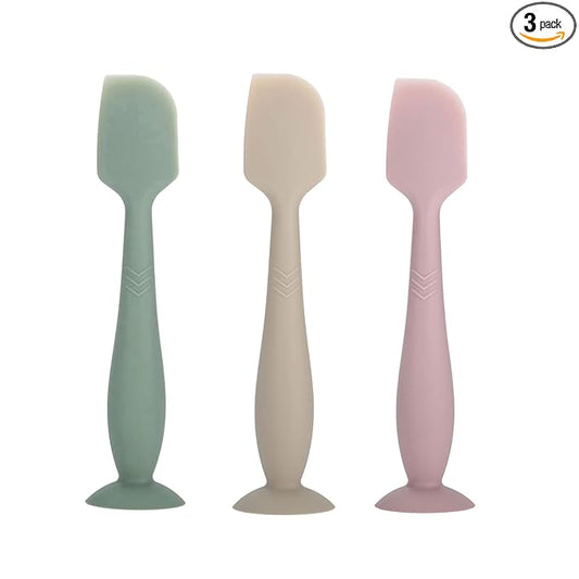 Baby Diaper Cream Spatula - Baby Diaper Rash Cream Applicator for Butt Paste Diaper Cream - Newborn Essentials (gray, green, pink)