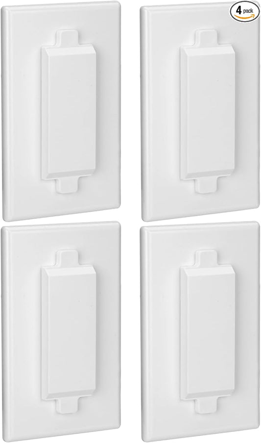 Bates- Magnetic Light Switch Guard, 4 Pack, White, Light Switch Cover Child Proof