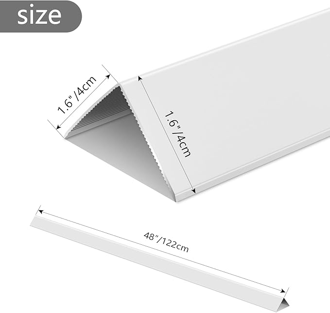 Aluminium Alloy Metal Corner Guards 10 Pcs Wall Corner Protector 1.6" x 1.6" x 48" Wall Corner Protection Decoration White Pack of 10 Corner Guards 20 Ga/1 mm Thickness