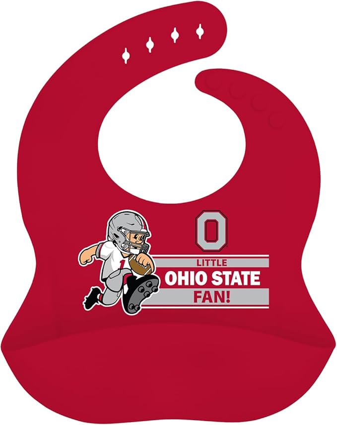 Baby Fanatic NCAA Silicone Bib - Premium Quality, Educational, and Fun Activity for Kids and Families