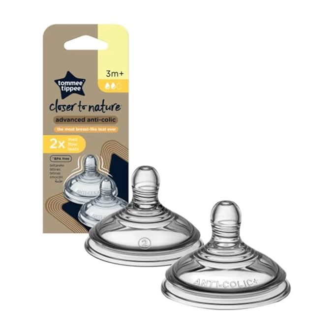 Tommee Tippee Closer to Nature Medium Flow Teats (Pack of 2)