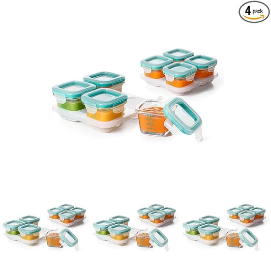 OXO Tot 8pc Glass Baby Block Set (Pack of 4)