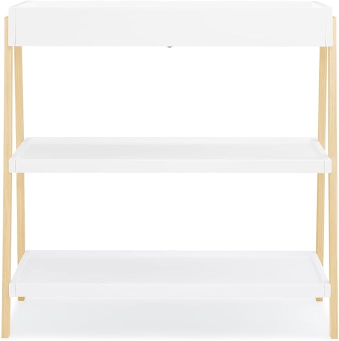Delta Children Scout Changing Table - Greenguard Gold Certified, Bianca White/Natural