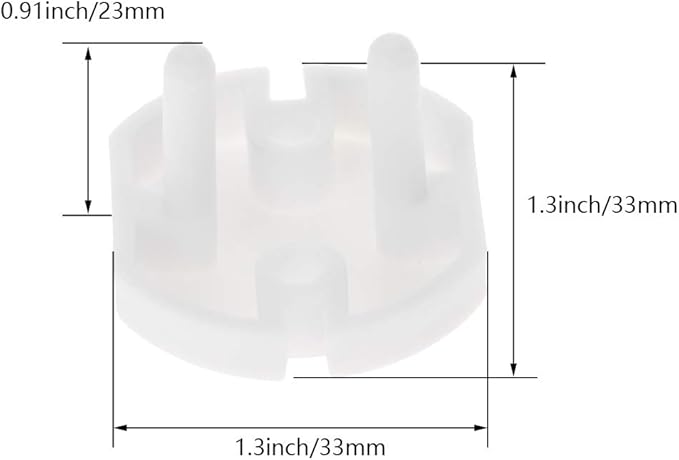 Heyiarbeit 20pcs Outlet Covers Child Proof Plug Cover Electrical Protector Safety Caps for Home Office Electrical Outlets Child Safety Socket Cover 2 Holes White