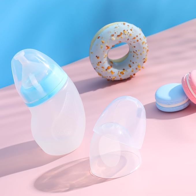 PRETYZOOM Baby Bottle Caps Replacement Wide Neck Milk Bottle Lids Plastic Leak-Proof Feeding Caps for Home Travel Use Compatible with Pigeon