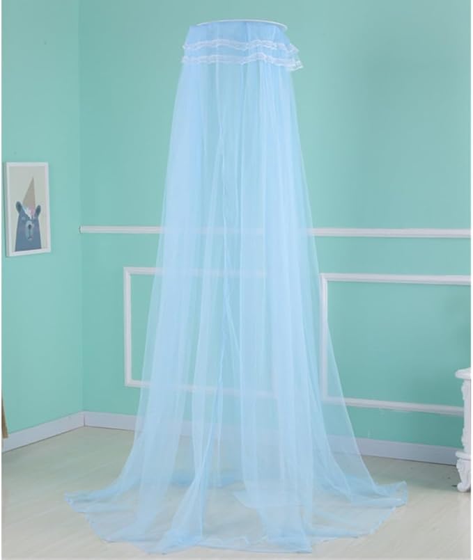 Crib Mosquito Net Baby Bed Dome Cots Mosquito Netting Toddler Bed Crib Dome Canopy Netting Hanging Bed Cover Net Mosquito Bar Frame Palace-Style Crib Bedding Set (Stand Not Included)