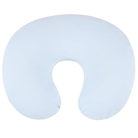 Onacosht 100% Organic Cotton Nursing Pillow Cover Soft Breathable Jersey Feeding Pillow Slipcover Fits Standard Infant Nursing Pillow for Baby Boy and Girl, Pastel Blue