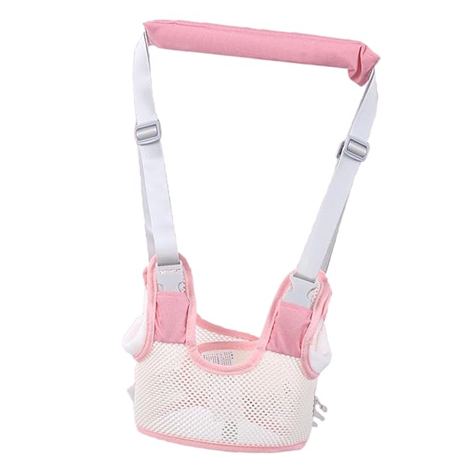 Baby Walker Safety Harness, Toddler Walking Assistant Belt, Easy and Sturdy Use for Children (Pink)