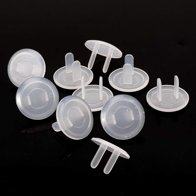 10Pcs Electrical Outlet Safety Covers, White Socket Plugs, Protection Anti Electric Shock Electrical Outlet Cover Plate