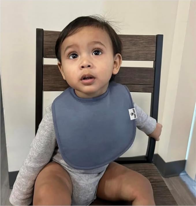 DiaperSquad's 100% Organic Cotton Baby Drool Bibs, Super Absorbent & Adjustable Baby Bibs for Drooling and Teething