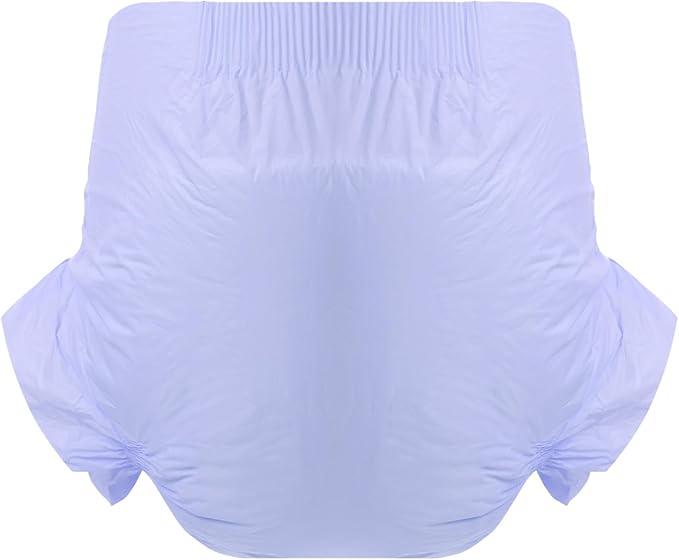 CutiePlusU Disposable Adult Diaper Heavy Absorption Dry Surface All Night- Purple 10 Pieces (Large 37"-47")