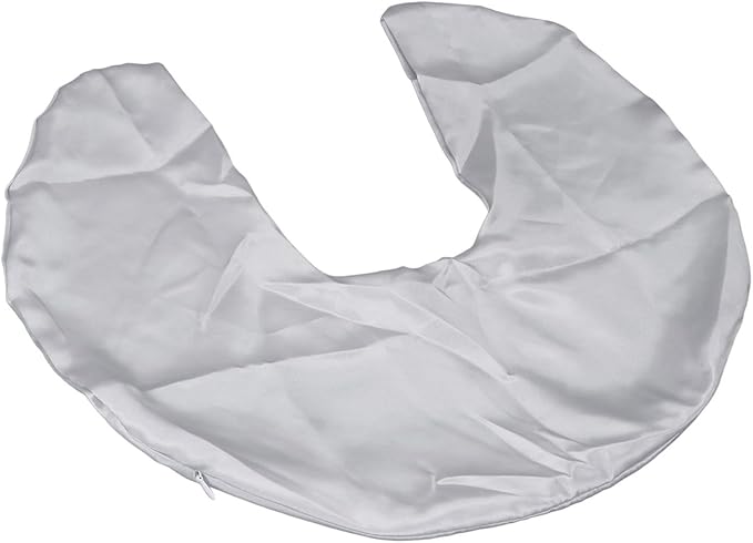 Satin Nursing Pillow Cover,Soft Washable Breathable,Protect for Baby Hair and Skin, Breastfeeding Pillow Slipcover for Feeding (Grey)