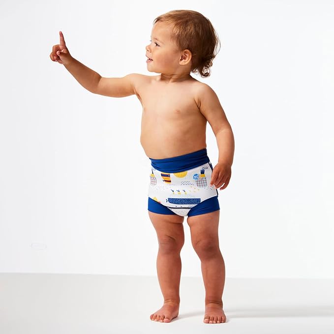 Splash About Happy Nappy Reusable Swim Diaper, Tug Boats, 0-3 Months