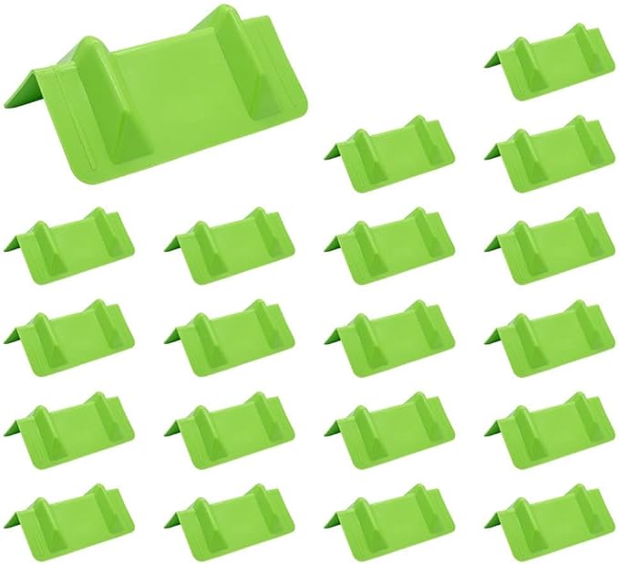 Mytee Products 20 Pack Green Flatbed Edge Protectors - 4"x4"x10" Plastic V Board Flatbed Corner Protectors for Cargo Loads & Tie Down Strap Guard - Fit 1 Strap Up to 4"
