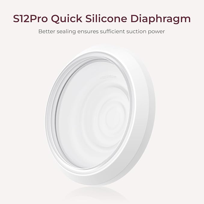 Momcozy Original S12Pro Quick Breast Pump Replacement Accessories, NOT for SPro/S12Pro, Duckbill Valves & Silicone Diaphragm, 1 Pack