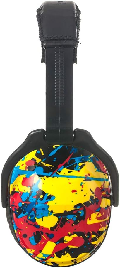 Kids Hearing Protection,25dB NRR Noise Reduction,Sound Proof for Kids,Toddler,Safety Earmuffs for Concert,Airplane,Autism,Monster Jam,Travel,School- Black Paint