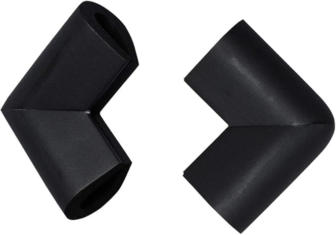 uxcell 2 Pack Foam Furniture Table Desk Edge Cover Pad Protector U Shape Corner Cushion Bumper Guard Black