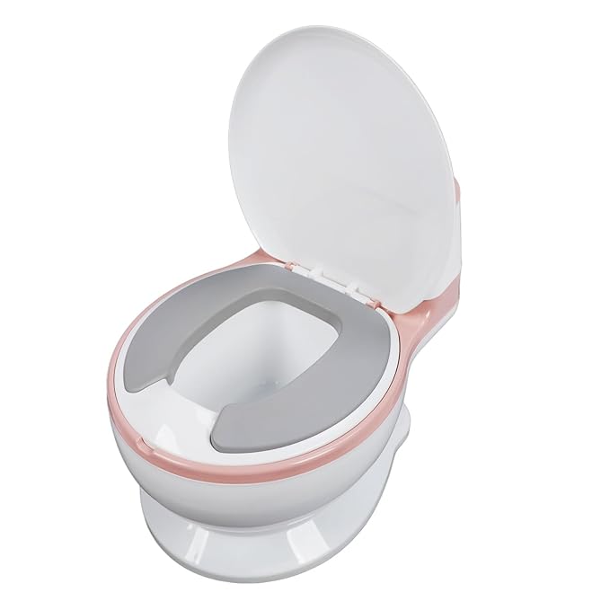 Adjustable Portable Kids Potty Training Seat, Ergonomic and Safe Children's Toilet with Removable Potty Pot, Comfortable Non Slip Design for Home and Travel(Pinkest)
