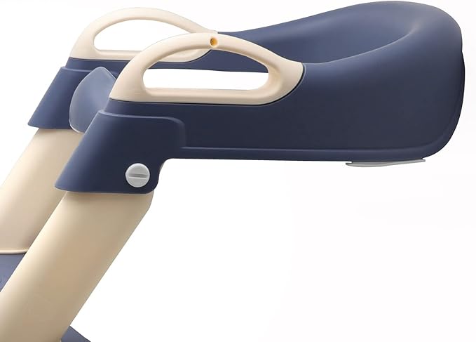 XKMT- Blue Toddler Potty Training Seat Ladder Wider Step Toilet Chair Infant Kid Bathroom Trainer