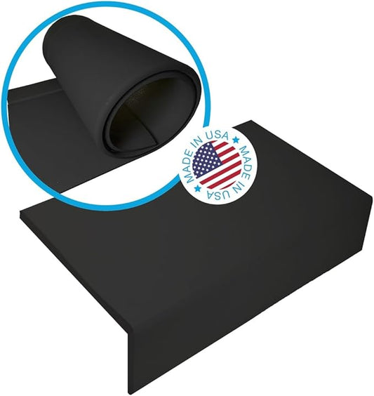 Kidkusion Soft Seat Edge Cushion | Made in USA | 12" | Black | Fireplace Safety Cushion | Hearth Pad