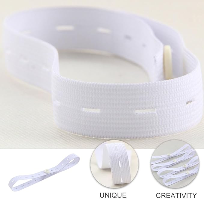 Healifty 12Pcs Adjustable Baby Cloth Diaper Fasteners Straps Buckles Elastic Diaper Retaining Belt for Secure Fit and Leak Prevention 19.68X0.78X0.03In