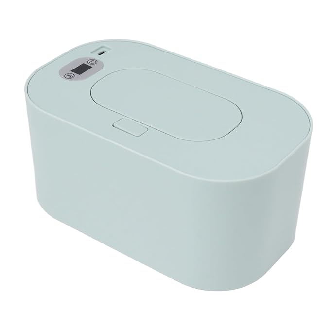 Baby Wipe Warmer, USB Constant Temperature Portable Wipe Heater Temperature Adjustment Warm Keeper Dispenser Large Capacity, Evenly Overall Heating 5V (Green)