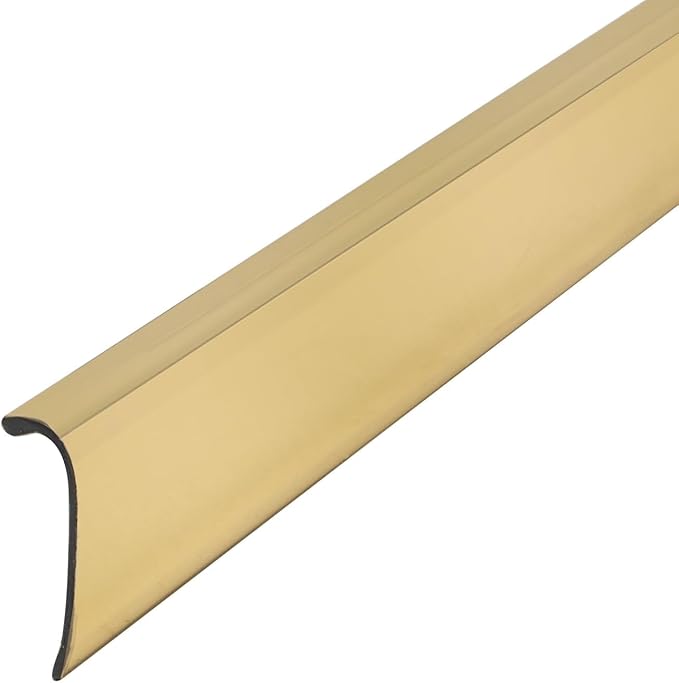 Outwater Plastics 2163-Pol/B Polished Brass 1/4''X 3/4'' Abs & Film Color Plastic Angle Moulding 46 Inch Lengths (Pack of 3)