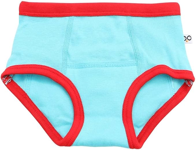 ZOOCCHINI Toddler 3-Pack Potty Training Pants - Soft Organic Cotton Underwear with Absorbent Padding and Fun Designs, Ocean Pals, 3-4 Years