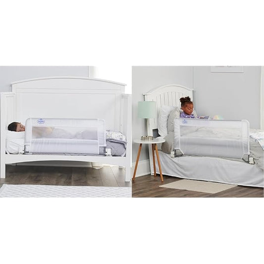 Regalo Swing Down Crib Rail, with Reinforced Anchor Safety System & Swing Down Bed Rail Guard, with Reinforced Anchor Safety System