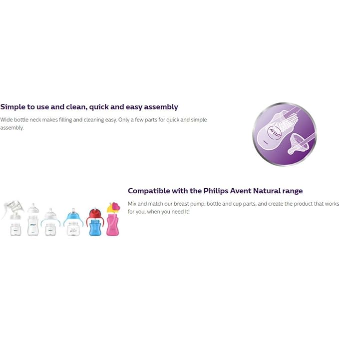 Philips Avent 9oz Natural Baby Bottles 3-Pack - Blue
